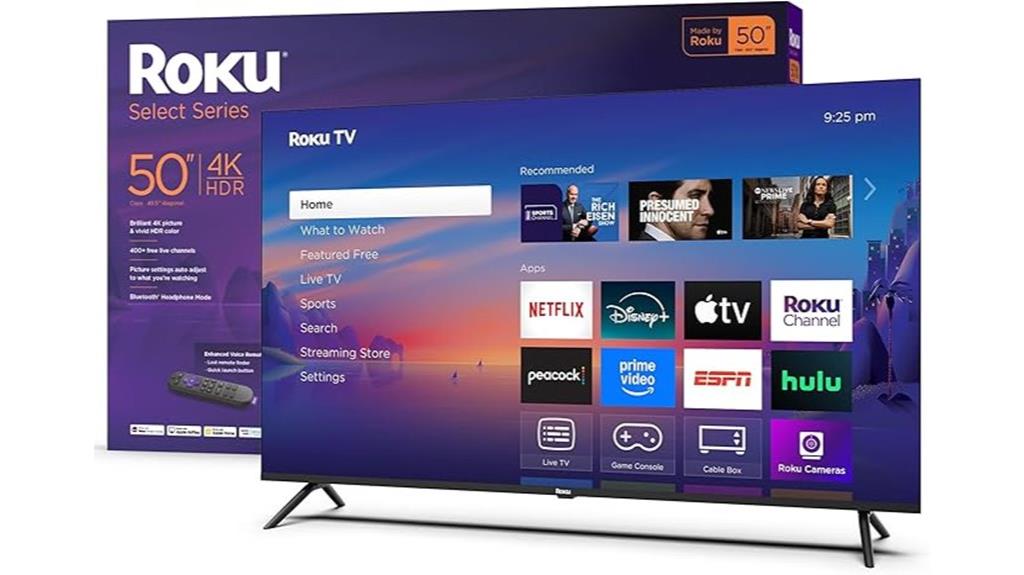 large 4k hdr smart tv