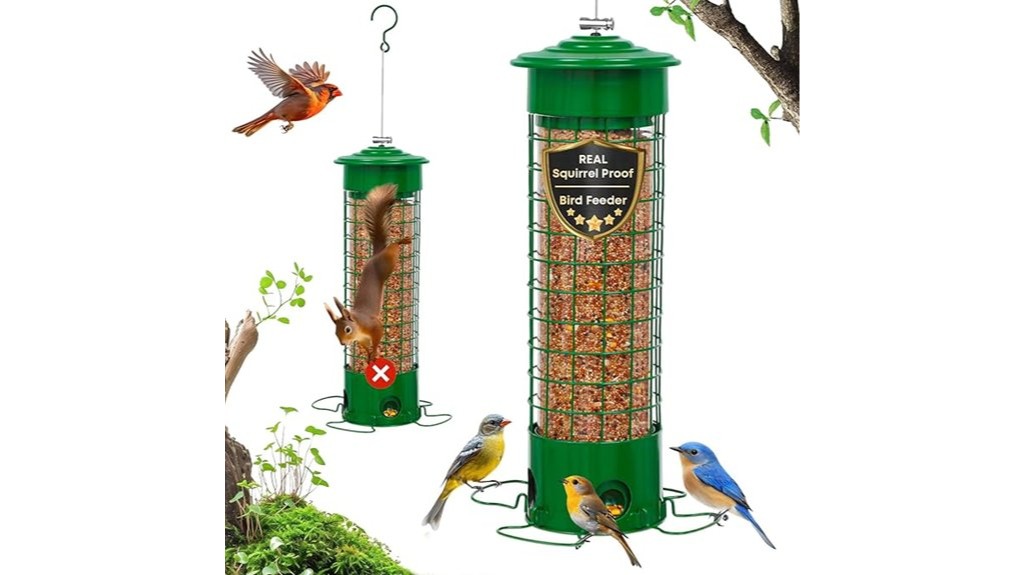 large capacity metal squirrel proof feeder