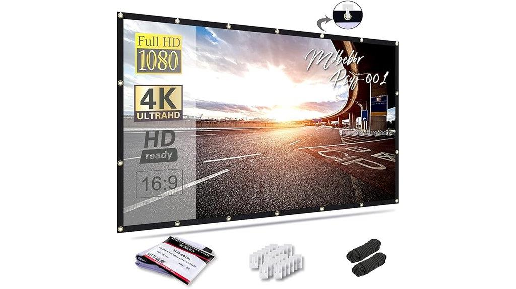 large foldable outdoor projection screen