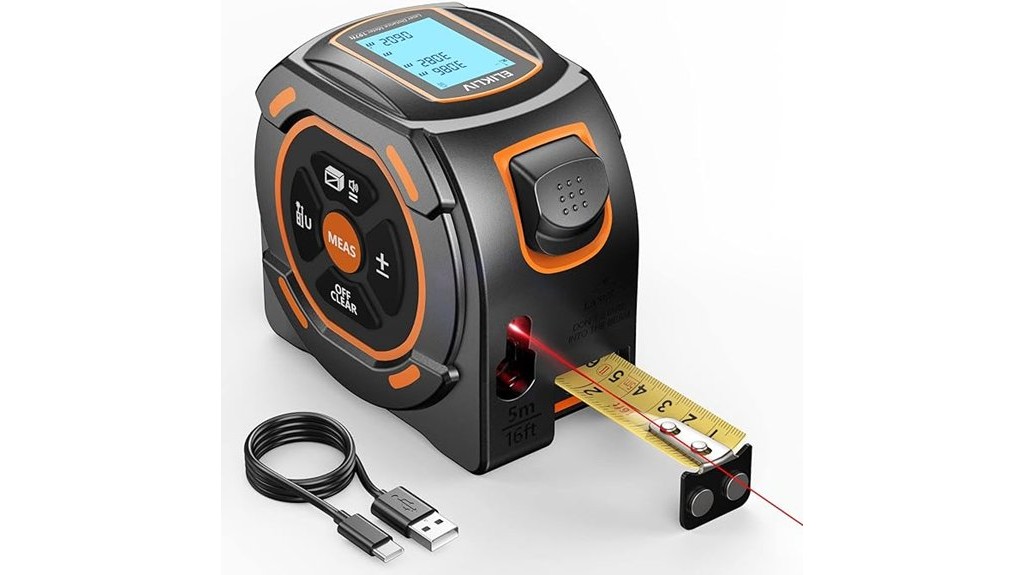 laser measure with pythagorean capability