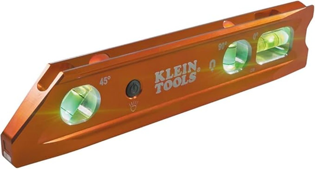 lighted torpedo level with magnet