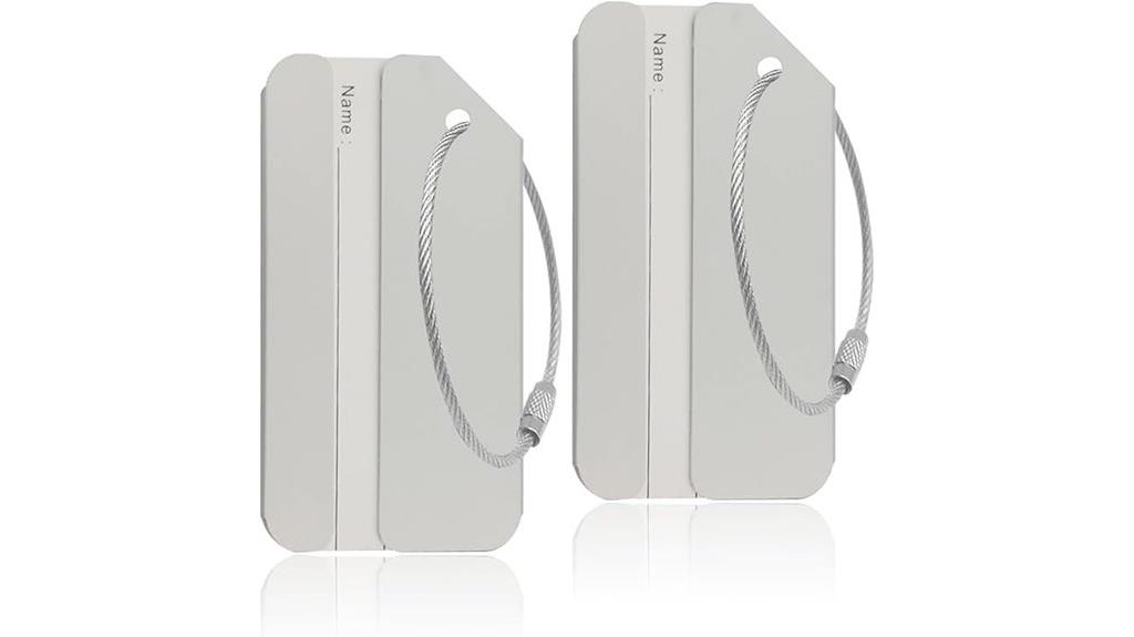 lightweight aluminum luggage identification tags