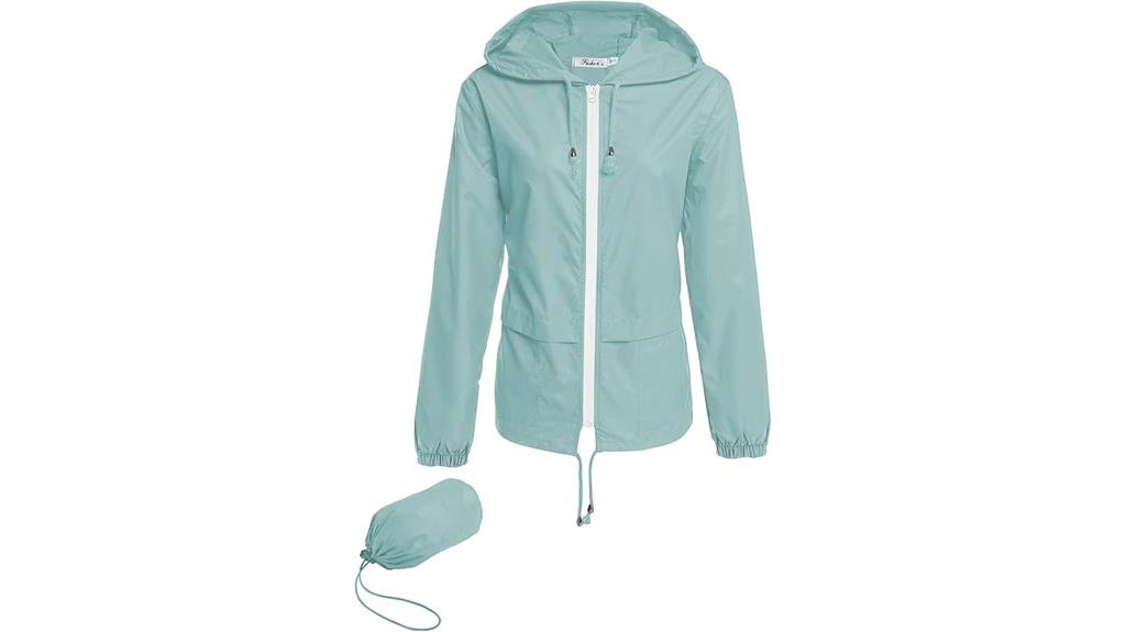lightweight hooded waterproof women s jacket
