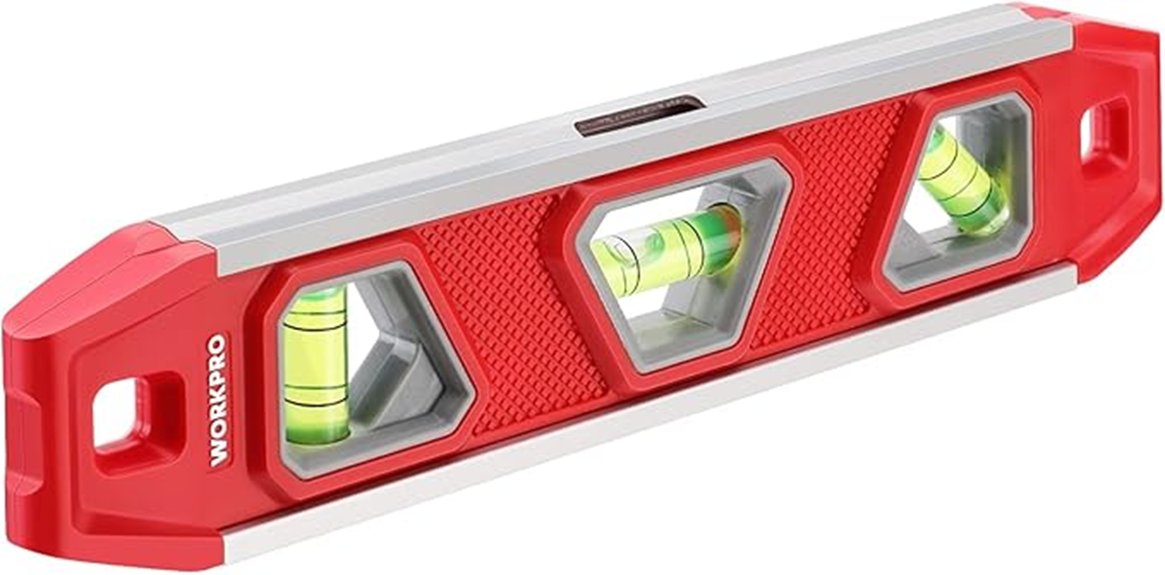 magnetic torpedo level with 3 angles