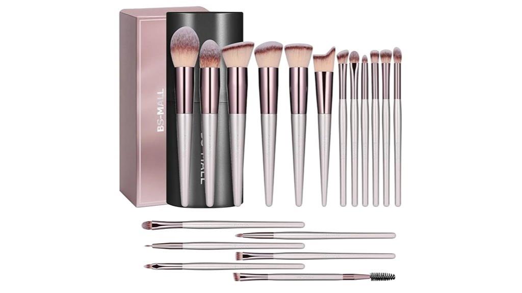 makeup brush set with case