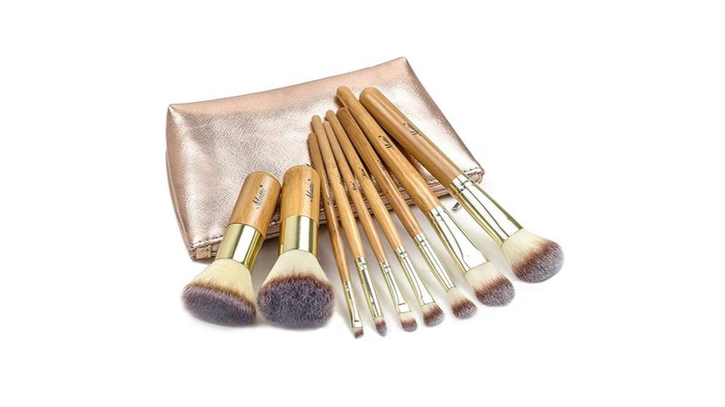makeup brush set with travel