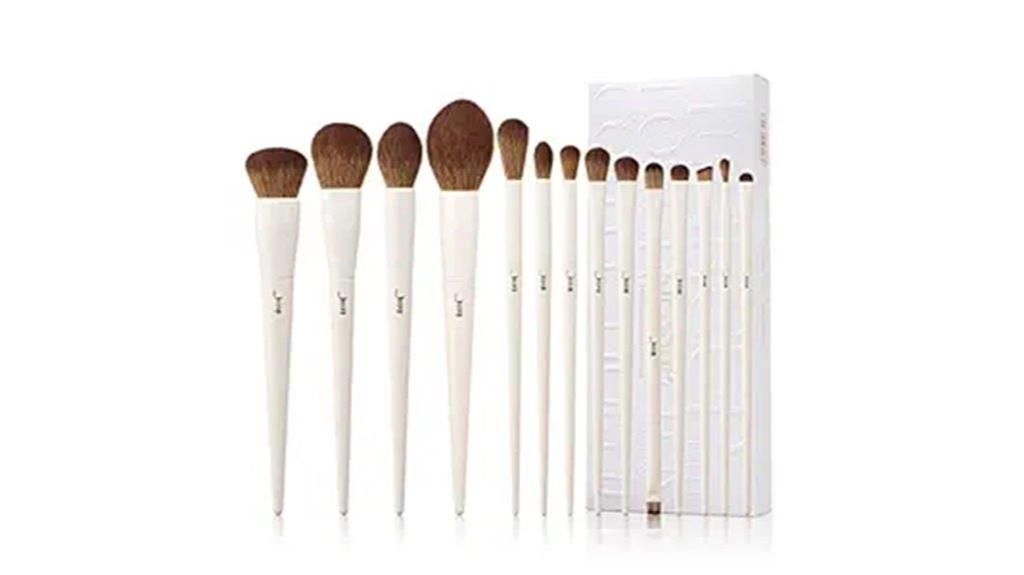 makeup brushes light grey set