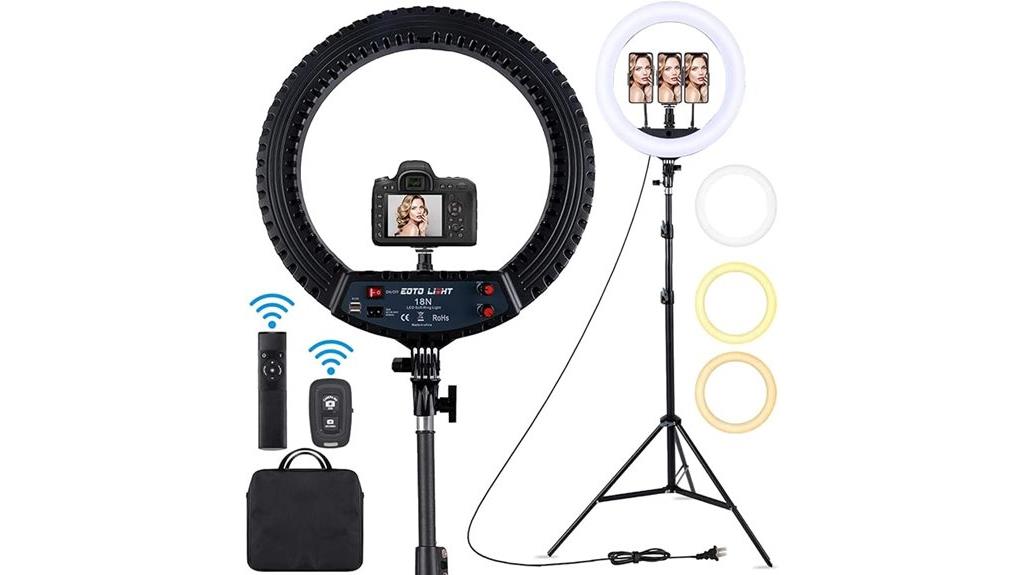 makeup selfie video lighting tripod