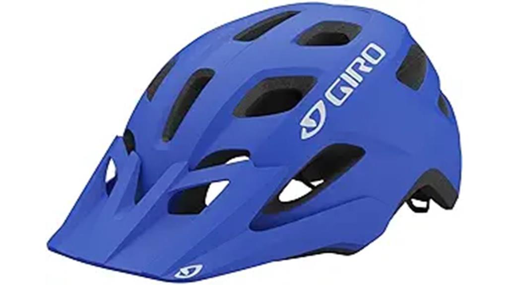 matte trim blue cycling helmet