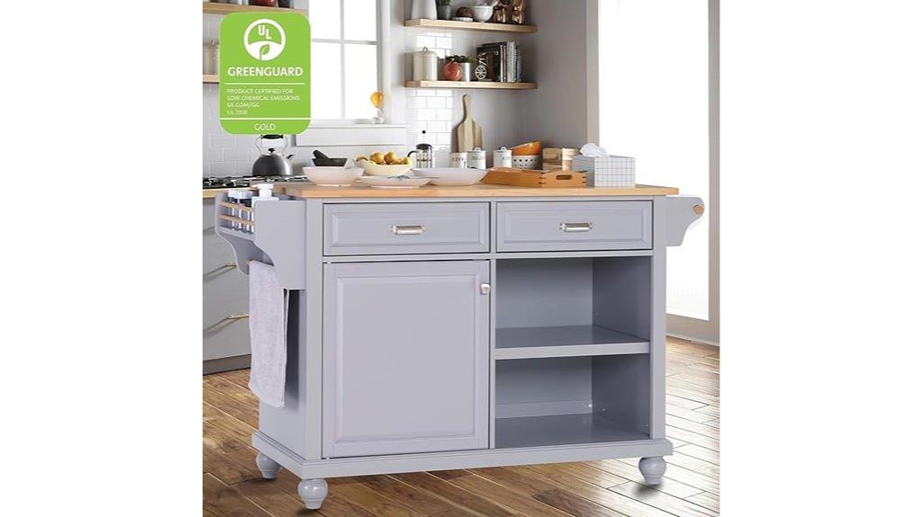 mobile kitchen storage island