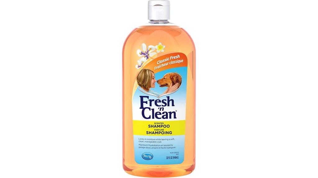 moisturizing dog shampoo with fresh scent