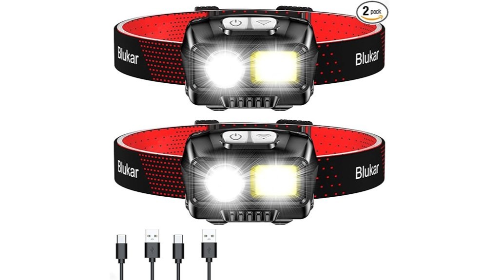 motion sensing waterproof led headlamps