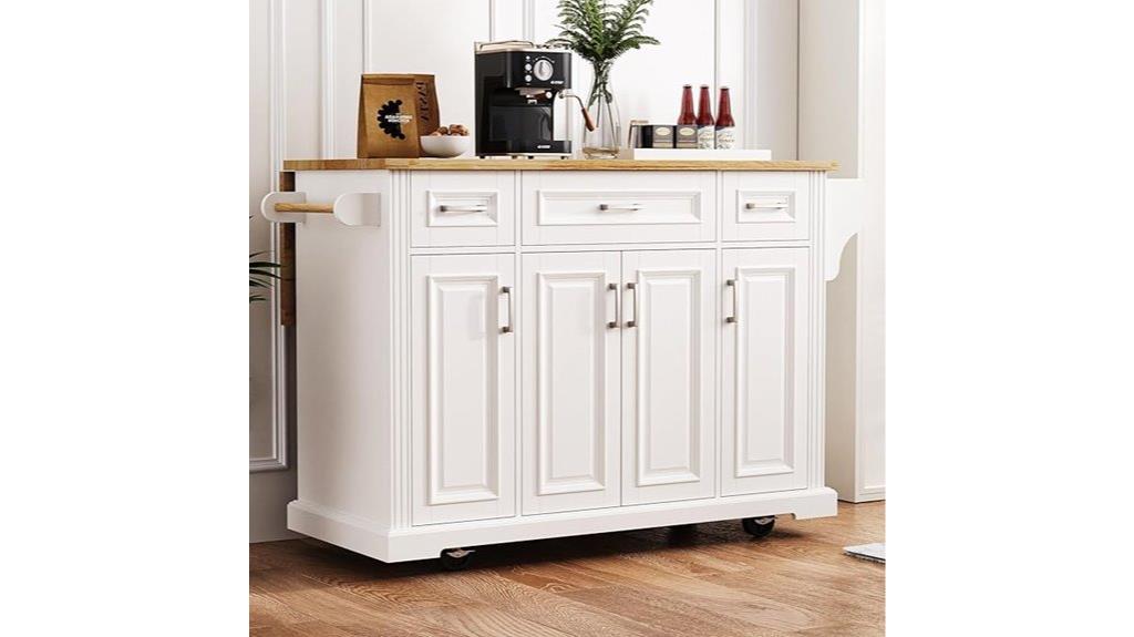 moveable kitchen island with storage