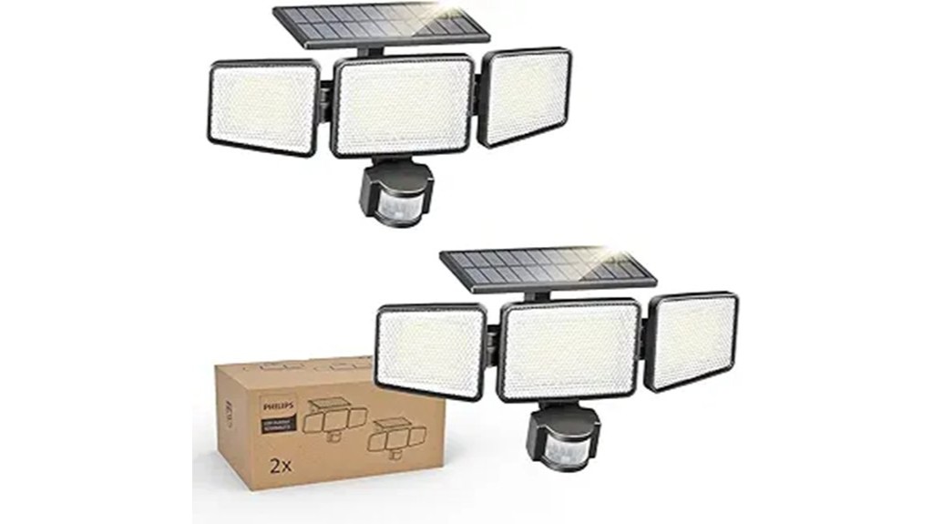 multi headed outdoor solar lights