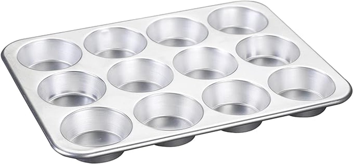 natural aluminum commercial muffin pan