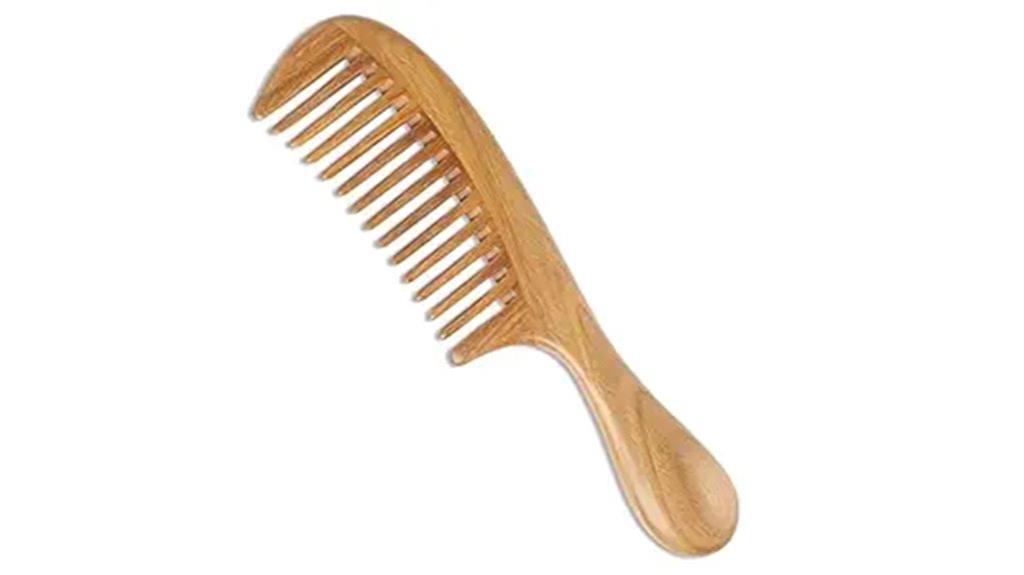 natural green sandalwood comb