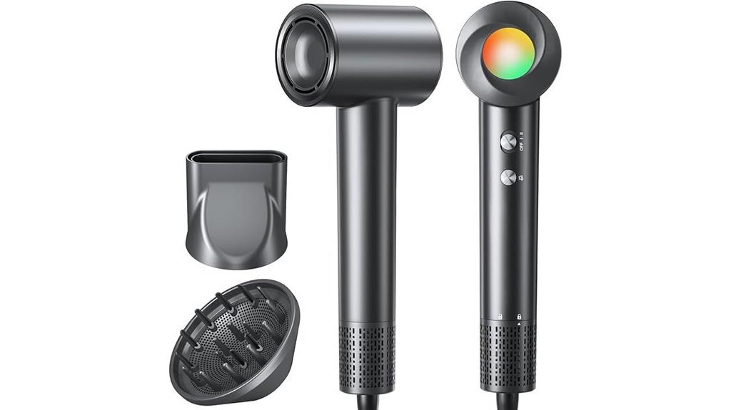 negative ions hair dryer black