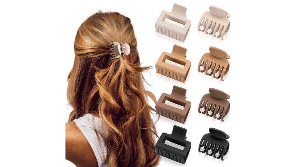 nonslip matte hair clips