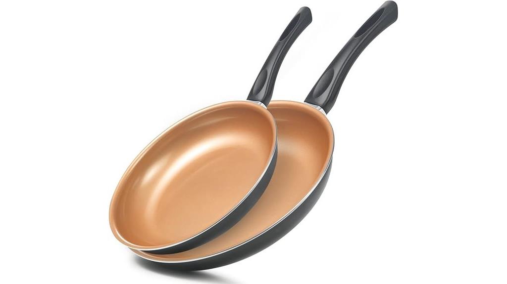 nonstick copper frying pan duo