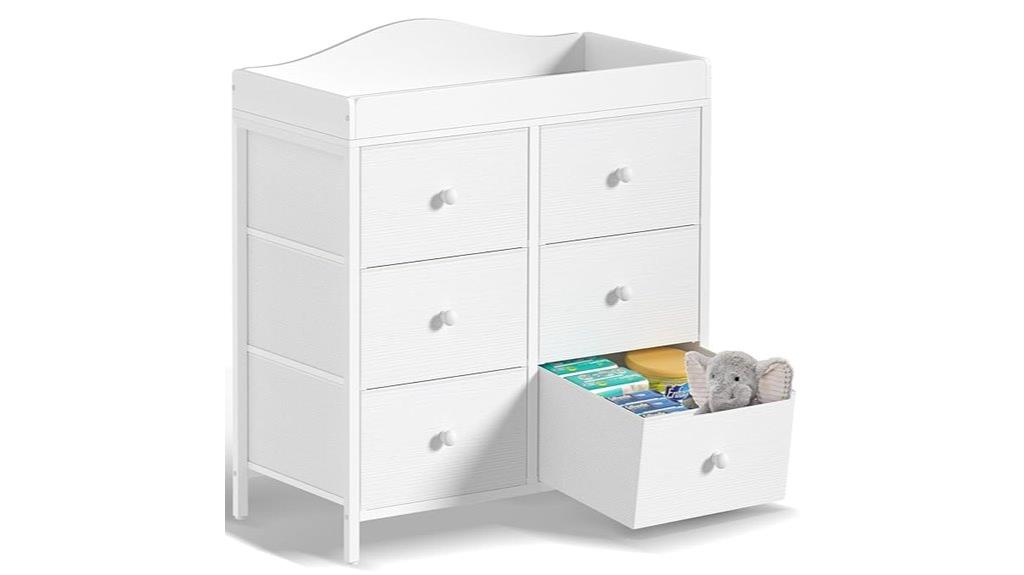 nursery storage dresser with changing