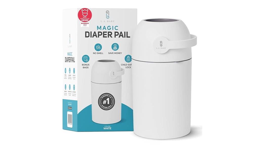 odor free childproof diaper disposal system