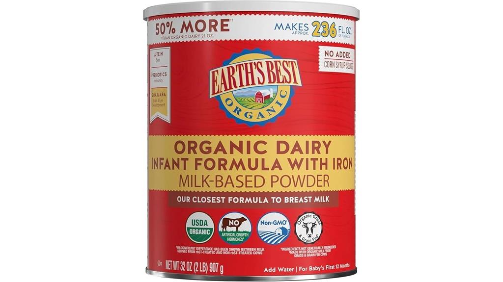 organic infant baby formula
