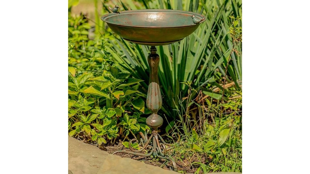 ornate cast iron birdbath