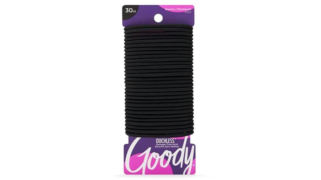 ouchless elastic hair ties black