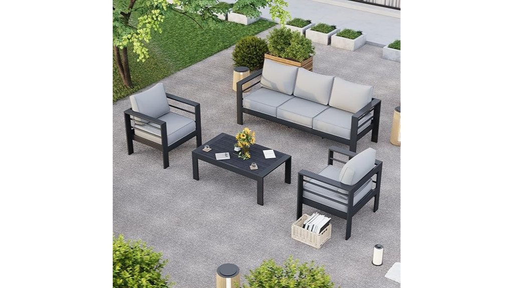 outdoor aluminum patio furniture set