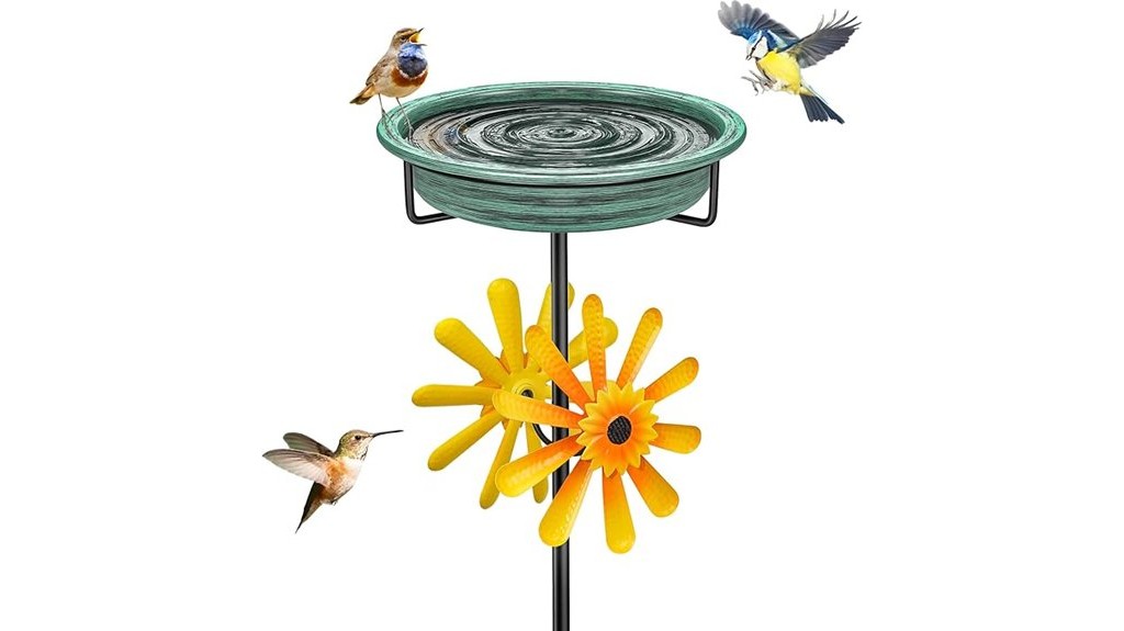 outdoor garden decorative metal birdbath