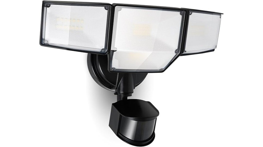 outdoor motion activated led security floodlight
