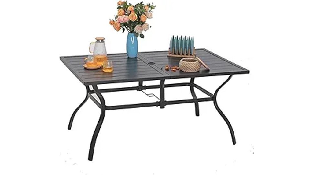 outdoor patio dining table six