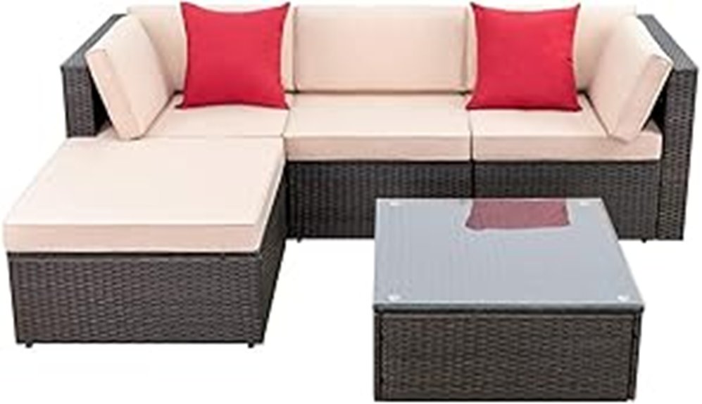 outdoor patio furniture with cushions