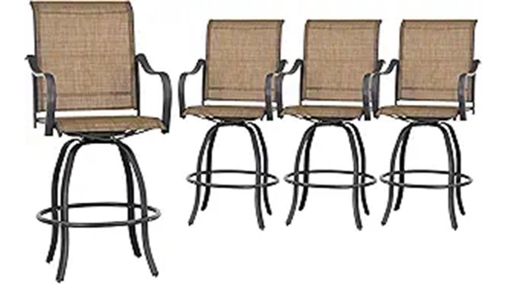 outdoor patio swivel bar stools