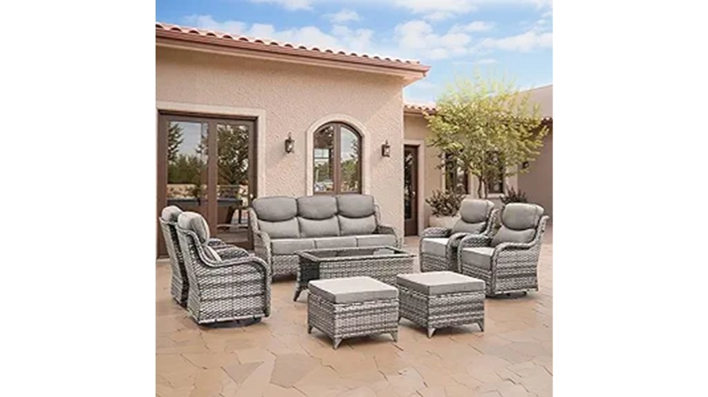 outdoor swivel patio furniture set