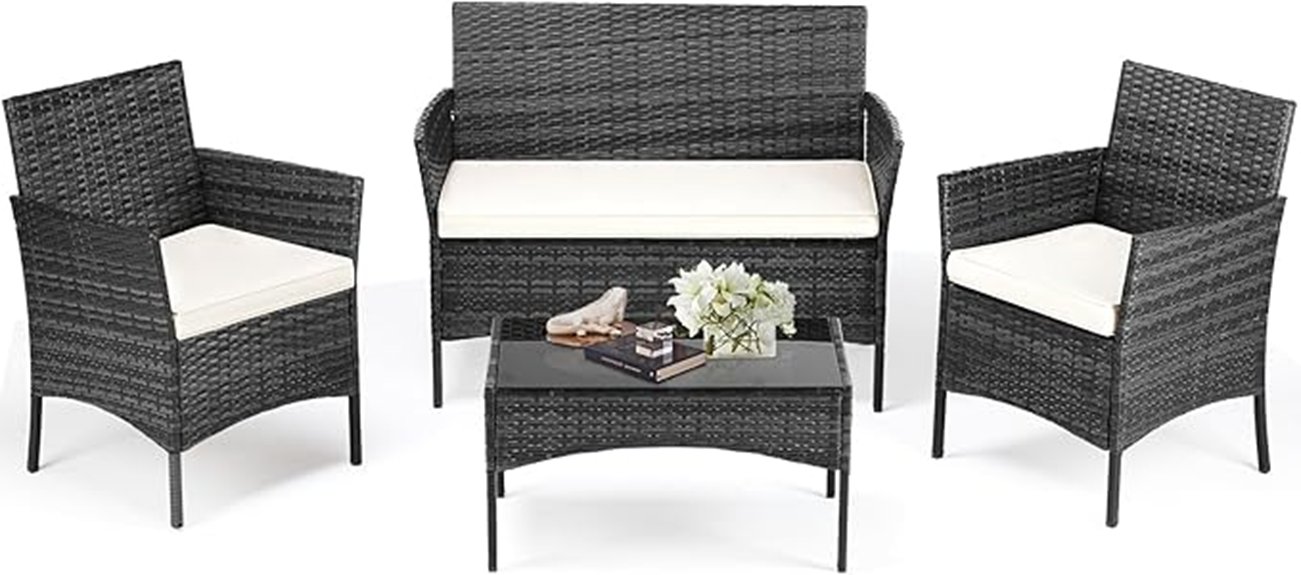 outdoor wicker patio furniture set