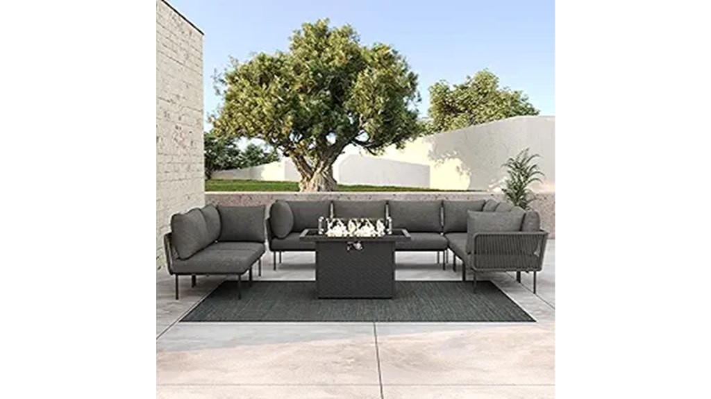 outdoor woven patio furniture set
