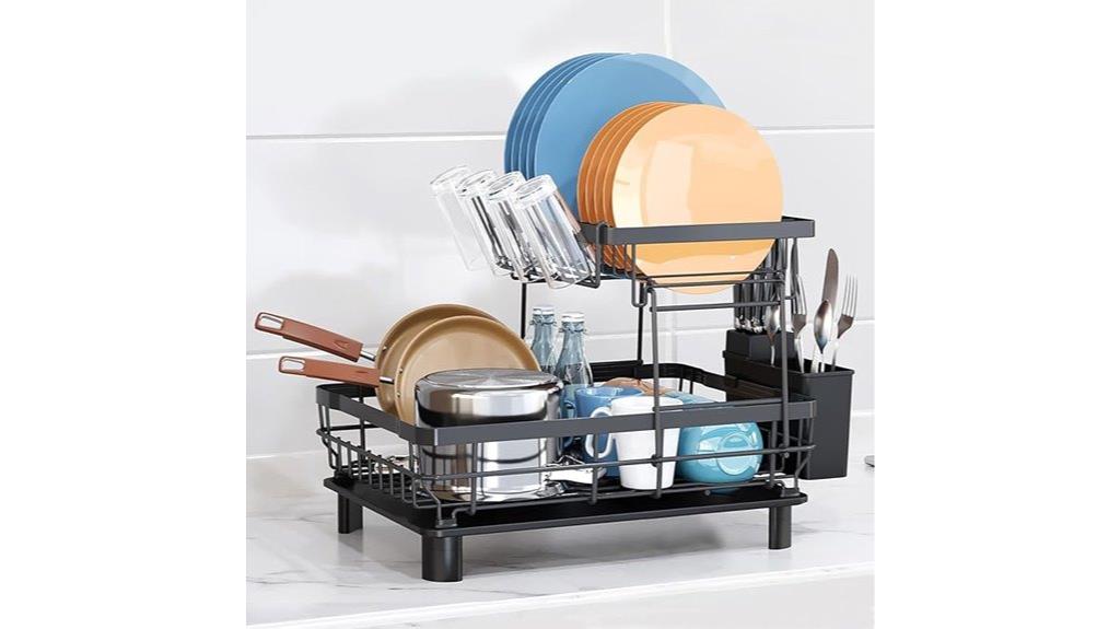 over the sink dish rack