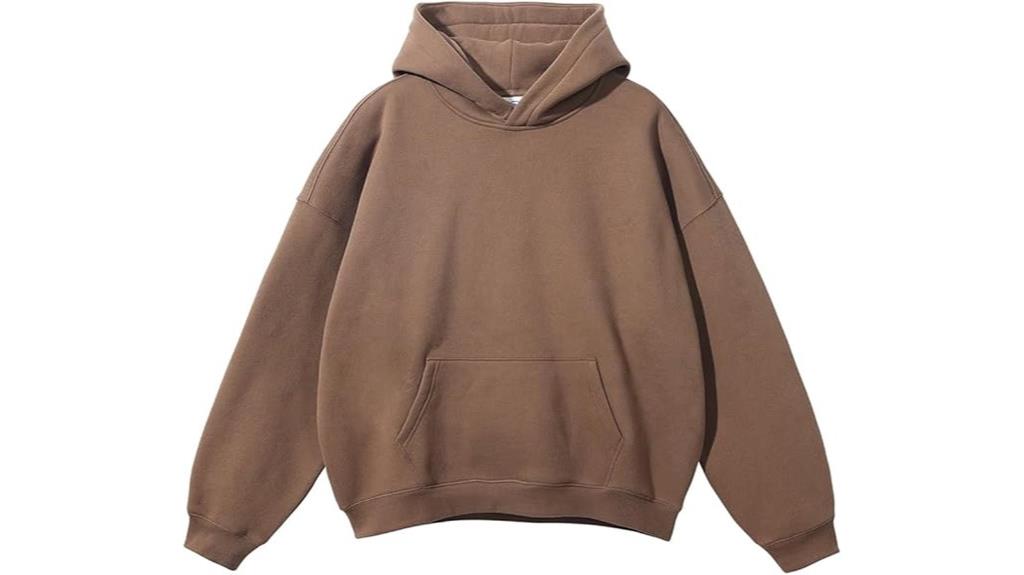 oversized cotton lined winter hoodie