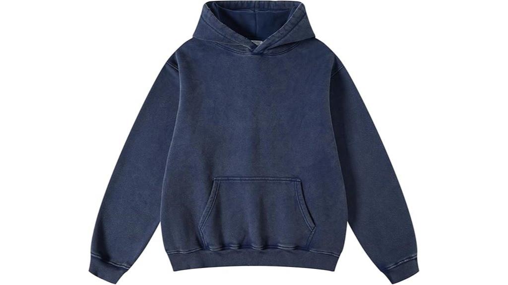 oversized men s pullover hooded sweatshirt