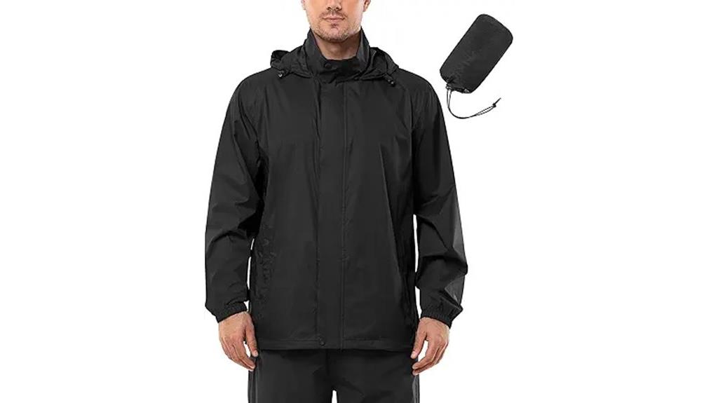 packable waterproof outdoor lightweight rain jacket
