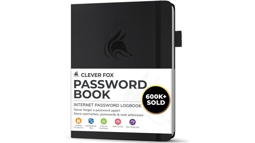 password organizer with tabs