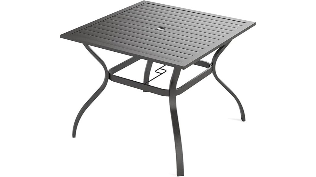 patio dining table with umbrella hole