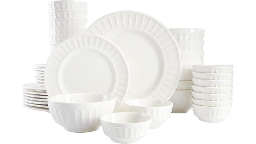 porcelain dinnerware set 40 piece service