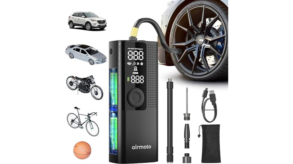portable air compressor with digital display