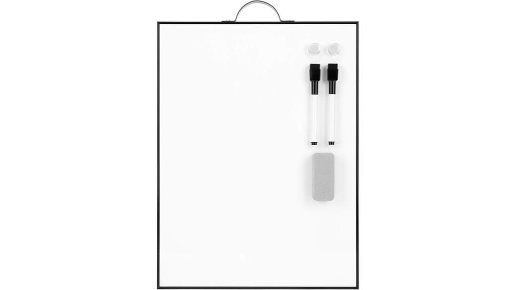 portable black aluminum framed whiteboard