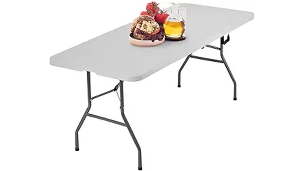 portable collapsible outdoor table white