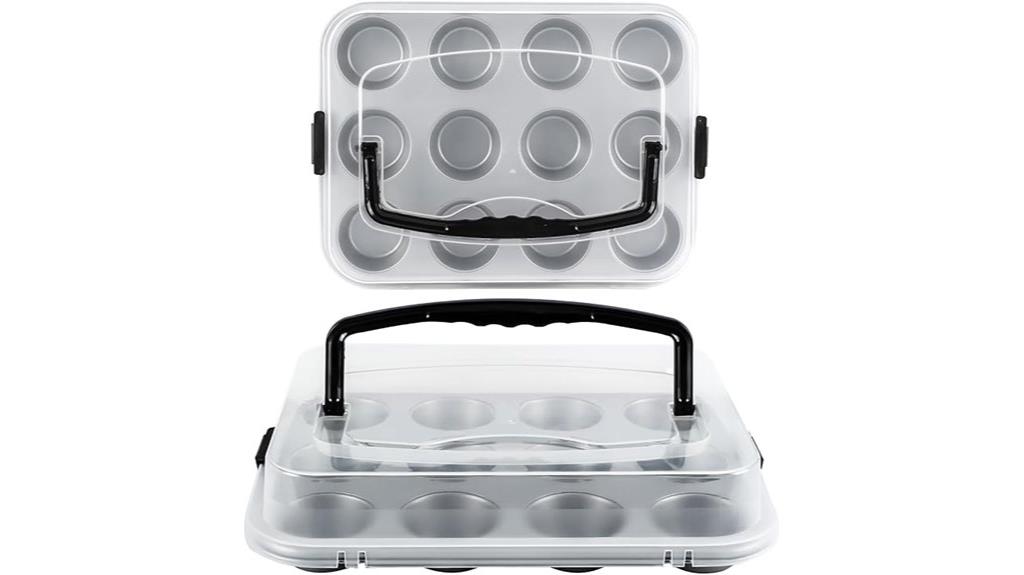 portable muffin baking pan set