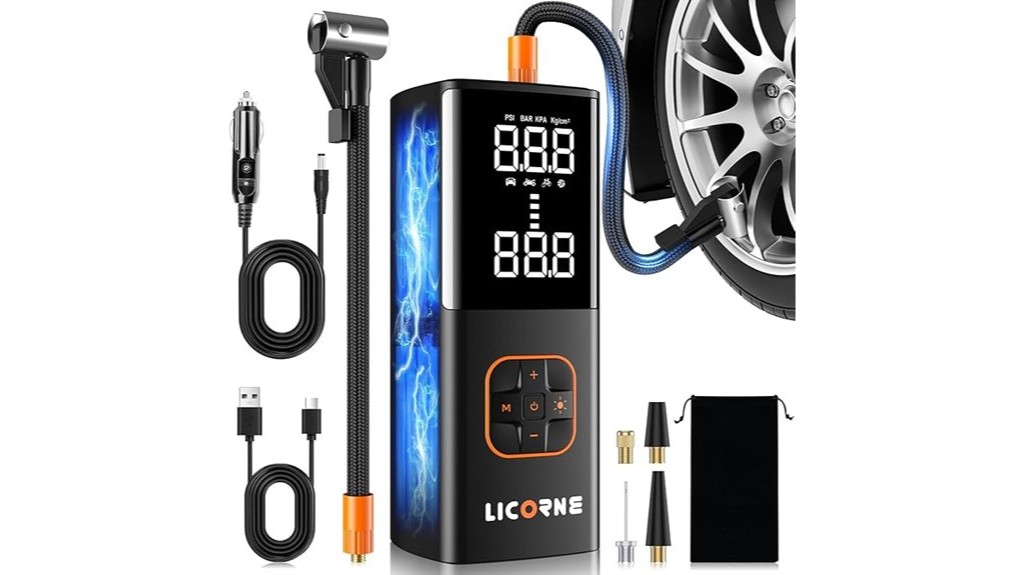 portable vehicle tire inflation gauge