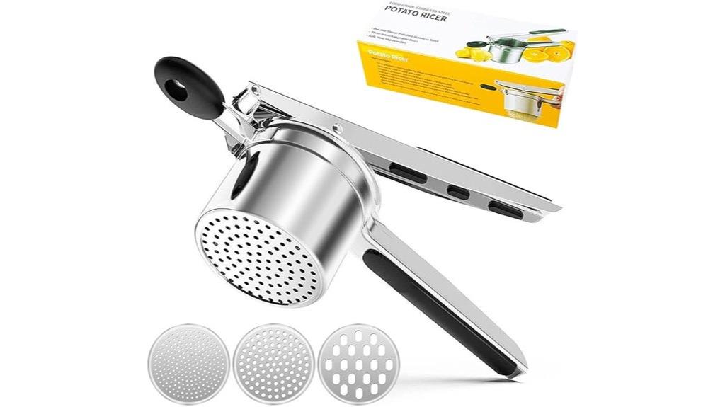 potato ricer with multiple discs